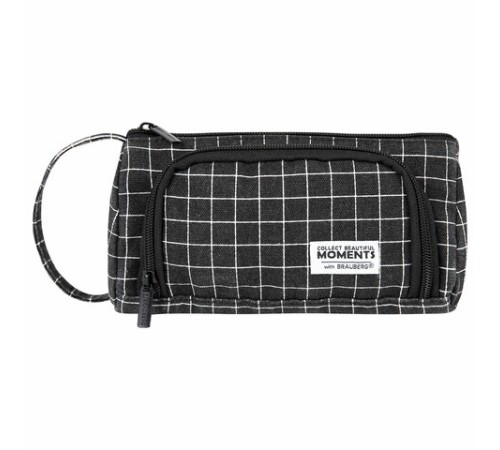 Пенал-косметичка BRAUBERG с ручкой, 1 откидная планка, полиэстер, 22x10х8 см, 