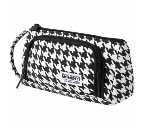 Пенал-косметичка BRAUBERG с ручкой, 1 откидная планка, полиэстер, 22x10х8 см, 