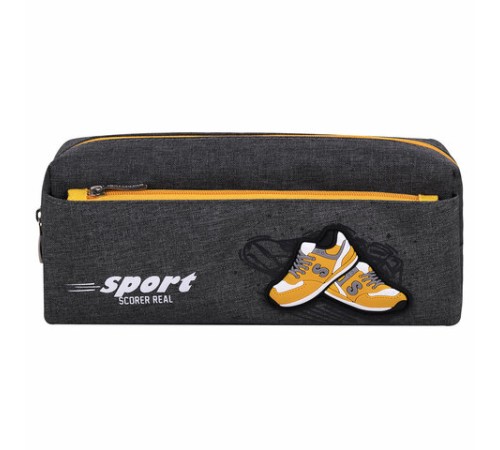 Пенал мягкий ЮНЛАНДИЯ, 2 отделения, полиэстер, 