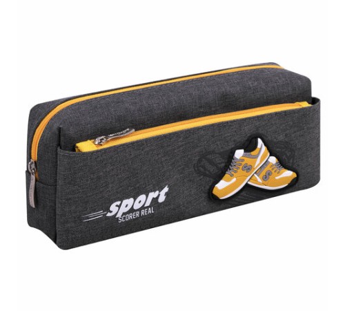 Пенал мягкий ЮНЛАНДИЯ, 2 отделения, полиэстер, 