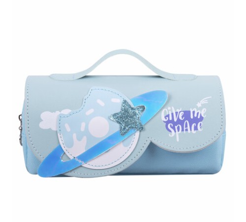 Пенал мягкий ЮНЛАНДИЯ с ручкой, 2 отделения, полиэстер, 