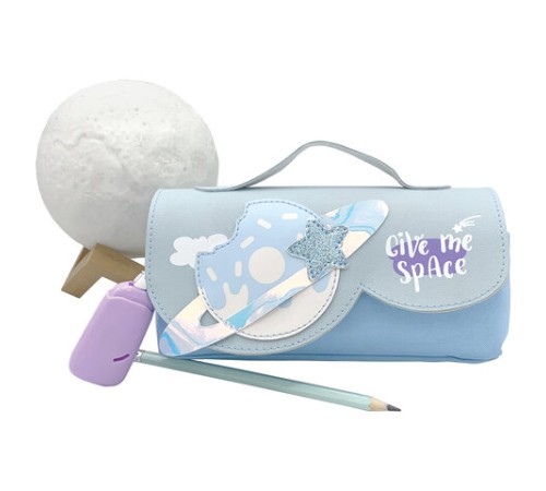 Пенал мягкий ЮНЛАНДИЯ с ручкой, 2 отделения, полиэстер, 