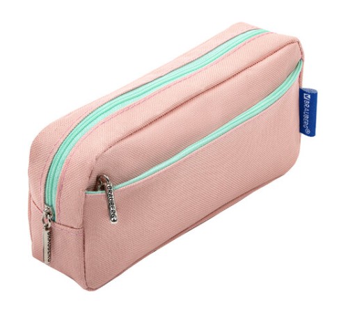 Пенал мягкий BRAUBERG, 2 отделения, ассорти 5 цветов, 