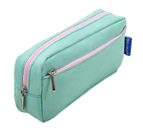 Пенал мягкий BRAUBERG, 2 отделения, ассорти 5 цветов, 