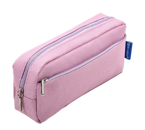 Пенал мягкий BRAUBERG, 2 отделения, ассорти 5 цветов, 