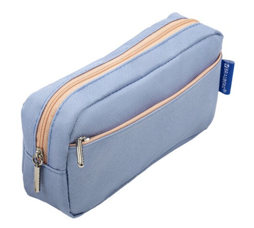 Пенал мягкий BRAUBERG, 2 отделения, ассорти 5 цветов, 