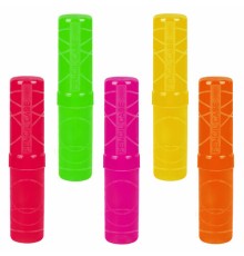 Пенал-тубус ПИФАГОР пластиковый, тонированный, ассорти, 5 цветов, 19,5х4,5 см, 271583