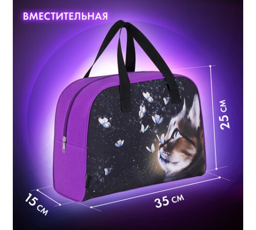 Сумка для занятий BRAUBERG с ручками, 35x25x15 см, 