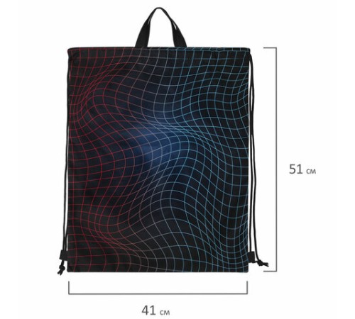 Мешок для обуви BRAUBERG большой удобный с ручкой, 51х41 см, 