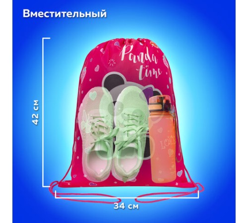 Мешок для обуви ПИФАГОР, 1 отделение, 42х34 см, 