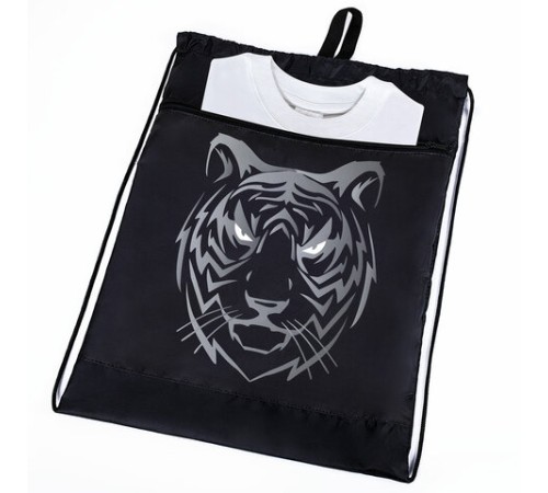 Мешок для обуви BRAUBERG, с петлёй, карман на молнии, 47х37 см, 