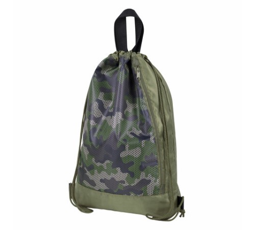 Мешок для обуви ЮНЛАНДИЯ, с ручками, боковой карман на молнии, 46х36 см, 