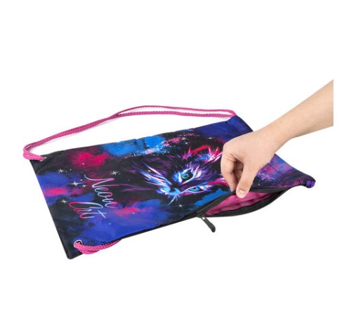 Мешок для обуви BRAUBERG PREMIUM, карман, подкладка, светоотражайка, 43х33 см, 