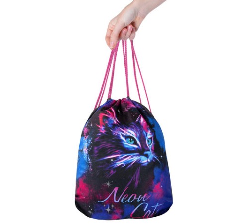 Мешок для обуви BRAUBERG PREMIUM, карман, подкладка, светоотражайка, 43х33 см, 