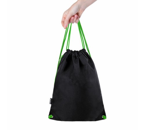 Мешок для обуви BRAUBERG плотный, карман на молнии, подкладка, 43х33 см, 