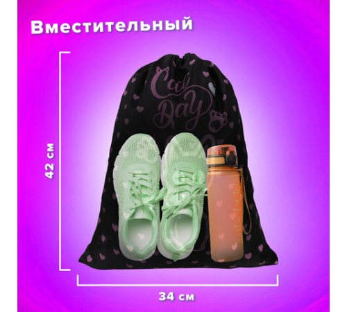 Мешок для обуви BRAUBERG KIDS, с петлей, 42х34 см, 