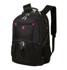 Рюкзак GERMANIUM UPGRADE Max, 3 отделения, отделение для ноутбука, USB-порт, UP-5, черный, 49х34х24 см, 271669