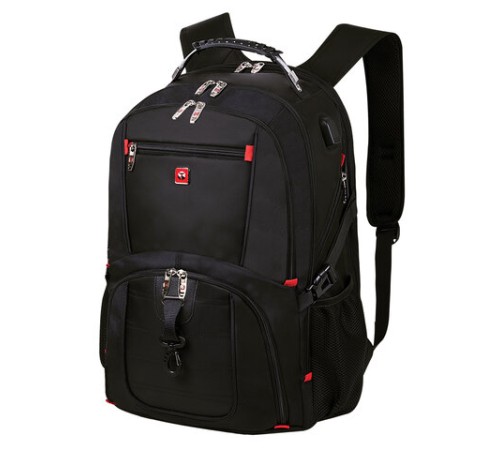 Рюкзак GERMANIUM UPGRADE Max, 3 отделения, отделение для ноутбука, USB-порт, UP-5, черный, 49х34х24 см, 271669