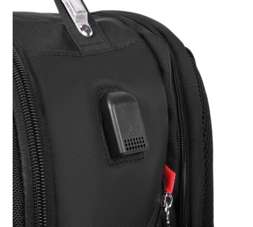 Рюкзак GERMANIUM UPGRADE Max, 3 отделения, отделение для ноутбука, USB-порт, UP-5, черный, 49х34х24 см, 271669