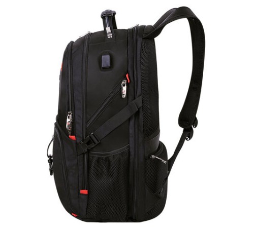 Рюкзак GERMANIUM UPGRADE Max, 3 отделения, отделение для ноутбука, USB-порт, UP-5, черный, 49х34х24 см, 271669