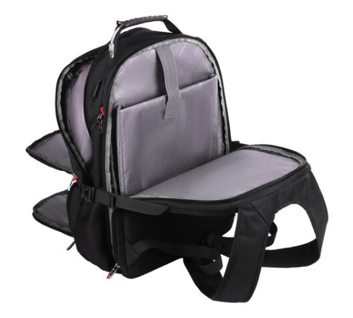 Рюкзак GERMANIUM UPGRADE Max, 3 отделения, отделение для ноутбука, USB-порт, UP-5, черный, 49х34х24 см, 271669