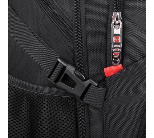 Рюкзак GERMANIUM UPGRADE Max, 3 отделения, отделение для ноутбука, USB-порт, UP-5, черный, 49х34х24 см, 271669