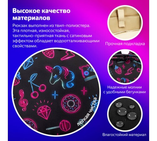 Рюкзак BRAUBERG DREAM универсальный с карманом для ноутбука, эргономичный, 