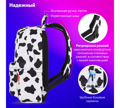 Рюкзак BRAUBERG DREAM универсальный с карманом для ноутбука, эргономичный, 