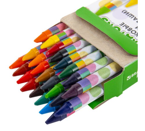 Восковые мелки BRAUBERG KIDS, НАБОР 24 цвета, 271697