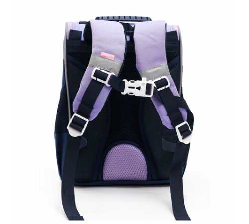 Ранец GRIZZLY анатомическая спинка, с мешком для обуви, для девочек, 