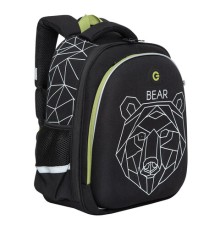 Ранец GRIZZLY анатомическая спинка, c бейджем, для мальчиков, 