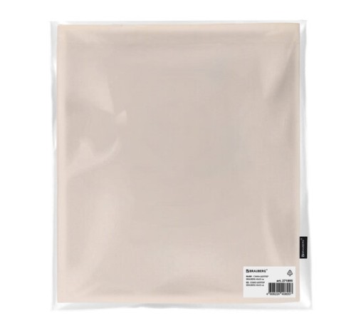 Сумка шоппер BRAUBERG, канвас, 40х35 см, бежевый, 271895