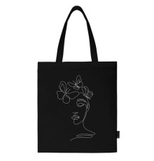 Сумка шоппер BRAUBERG, канвас, 40х35 см, черный, 