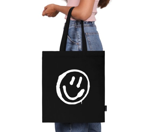 Сумка шоппер BRAUBERG, канвас, 40х35 см, черный, 