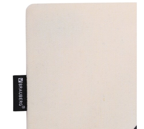 Сумка шоппер BRAUBERG PREMIUM, канвас, 40х35 см, на кнопке, карман, бежевый, 