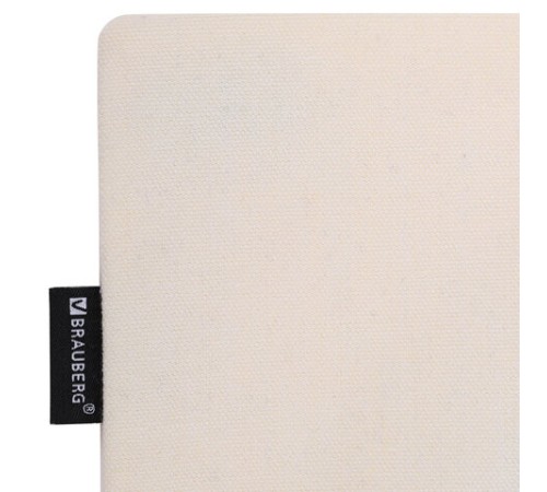 Сумка шоппер BRAUBERG PREMIUM, канвас, 40х35 см, на кнопке, карман, бежевый, 