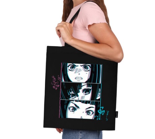 Сумка шоппер BRAUBERG PREMIUM, канвас, 40х35 см, на кнопке, карман, черный, 