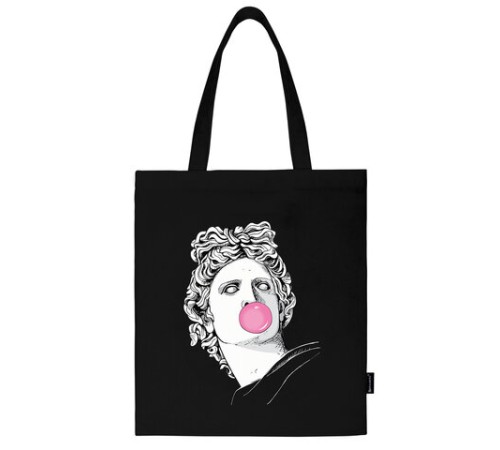 Сумка шоппер BRAUBERG PREMIUM, канвас, 40х35 см, на кнопке, карман, черный, 