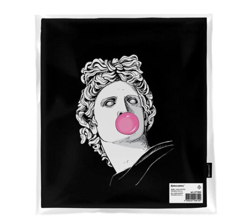 Сумка шоппер BRAUBERG PREMIUM, канвас, 40х35 см, на кнопке, карман, черный, 