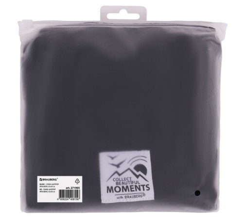 Сумка шоппер BRAUBERG MOMENTS, вельвет, 35х30 см, черный, 271905