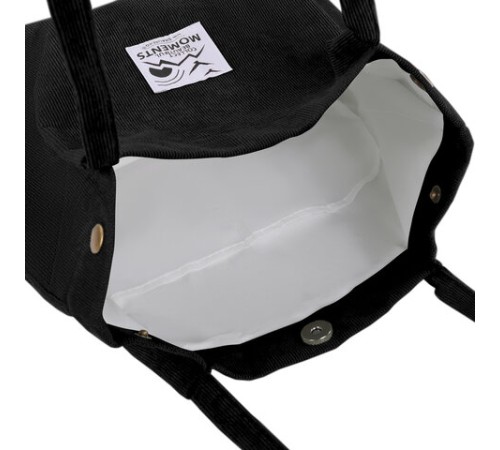 Сумка шоппер BRAUBERG MOMENTS, вельвет, 35х30 см, черный, 271905