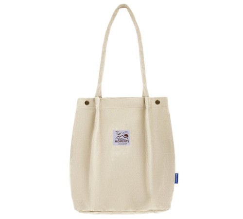 Сумка шоппер BRAUBERG MOMENTS, вельвет, 35х30 см, бежевый, 271906