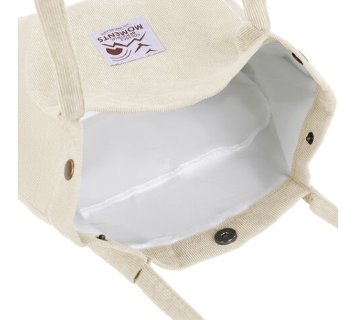 Сумка шоппер BRAUBERG MOMENTS, вельвет, 35х30 см, бежевый, 271906