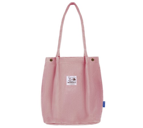 Сумка шоппер BRAUBERG MOMENTS, вельвет, 35х30 см, розовый, 271907