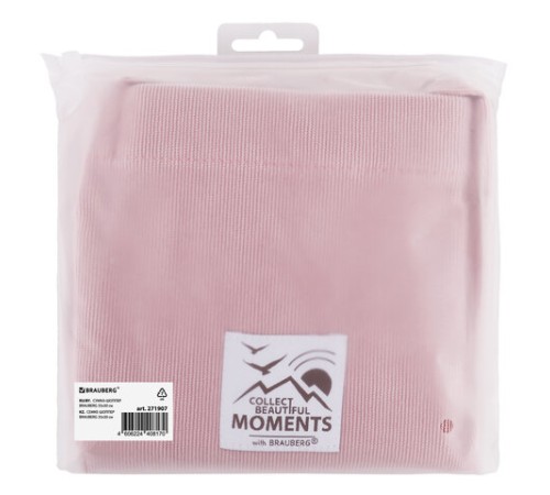 Сумка шоппер BRAUBERG MOMENTS, вельвет, 35х30 см, розовый, 271907