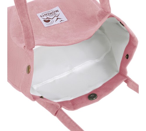 Сумка шоппер BRAUBERG MOMENTS, вельвет, 35х30 см, розовый, 271907