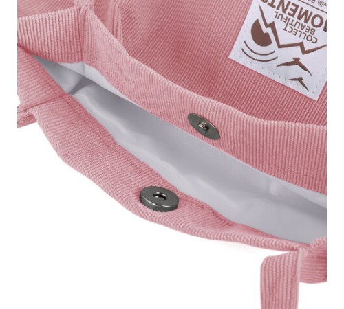 Сумка шоппер BRAUBERG MOMENTS, вельвет, 35х30 см, розовый, 271907