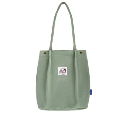 Сумка шоппер BRAUBERG MOMENTS, вельвет, 35х30 см, мятный, 271908