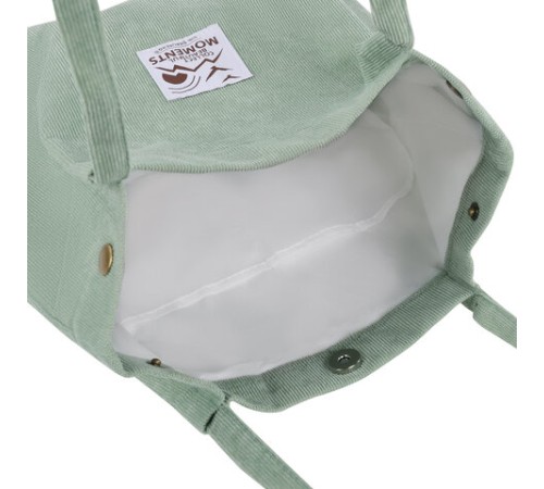 Сумка шоппер BRAUBERG MOMENTS, вельвет, 35х30 см, мятный, 271908