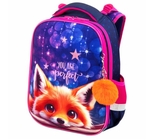 Ранец BRAUBERG PREMIUM, 2 отделения, с брелоком, 